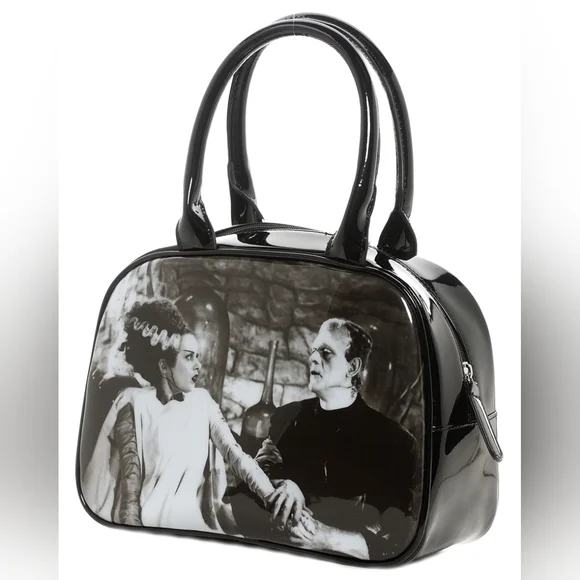 Frankenstein's Bride 'We Belong Dead' Bowler Handbag - Picture 2 of 10